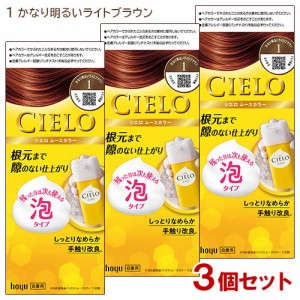 【3個セット】 シエロ(CIELO) ムースカラー 1 かなり明るいライトブラウン 白髪用 ホーユー(hoyu) 【送料込】