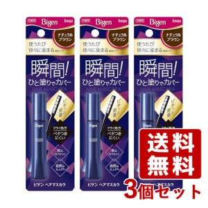 ビゲン(Bigen) ヘアマスカラ ナチュラルブラウン 15ml×3個セット 部分用白髪染め ホーユー(hoyu)【送料無料】