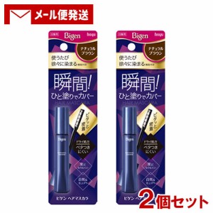 【メール便送料込】 ビゲン(Bigen) ヘアマスカラ ナチュラルブラウン 15mL×2個セット ホーユー(hoyu)