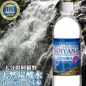 【●お取り寄せ】大分県産 天然炭酸水 YOIYANA (微炭酸) 500ml×24本 シリカ99.4mg/L ナチュラルミネラルウォーター 同梱不可  【送料込