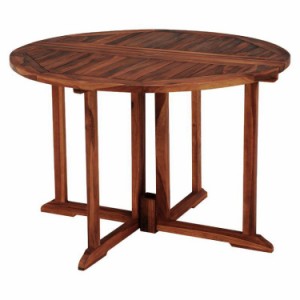 ガーデンテーブル おしゃれ 木製折りたたみテーブル 円型・丸型