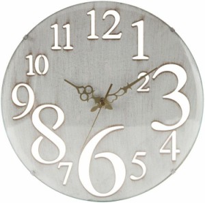 掛け時計 おしゃれ 直径32cm 幅32×4×32cm ホワイト
