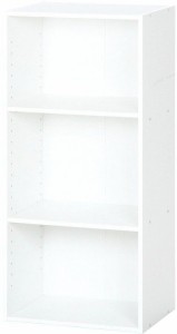 カラーボックス 3段 2個セット 収納棚 幅41.8×奥行29×高さ89cm ホワイト