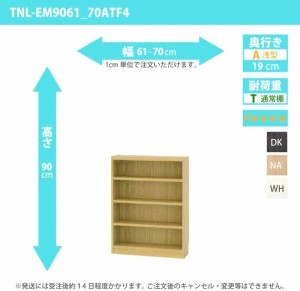 オーダー家具 収納棚 オーダーラック 低ホルムアルデヒドタイプ 幅61〜70cm 高さ90 奥行19cm