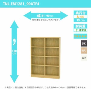 オーダー家具 収納棚 オーダーラック 低ホルムアルデヒドタイプ 幅81〜90cm 高さ120 奥行19cm