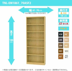 オーダー家具 収納棚 オーダーラック 強化棚板 幅61〜70cm 高さ180cm 奥行19cm