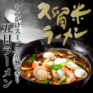 しょうゆラーメン あんかけ 五目味 専用とろみ粉付 胡麻風味 お取り寄せ お試し 6人前 セット 餡かけ 醤油 スープ 通販 グルメ ギフト