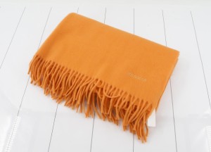 即日発送 特価 エルメス ストール カシミヤ ロゴ 色:ORANGE-オレンジ