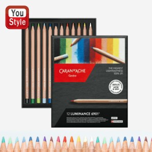 カランダッシュ CARAN D'ACHE 油性色鉛筆 ルミナンス6901 LUMINANCE6901 12色セット 12本 紙箱 6901-712