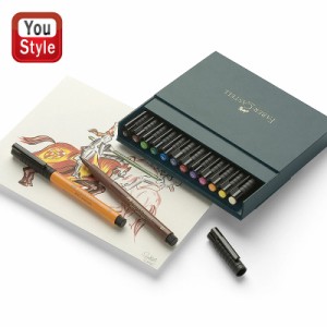 ファーバーカステル Faber-Castell アーティストペン ピット PITT スタジオボックス 12色セット 167146 画材セット 絵の具 水彩絵具 スケ