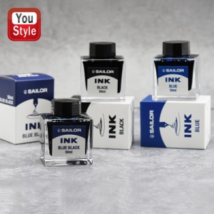 セーラー消耗品 ボトルインク 万年筆用 インク INK 水性染料 50ml ブラック/ブルー/ブルーブラック 13-1007