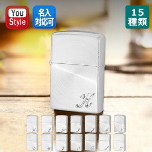 ジッポー ライター ZIPPO レギュラーサイズ イニシャルメタル（A/E/F/H/I/J/M/N/O/R/S/T/U/W/Y) SSP 全15種類 オイルライター 喫煙具