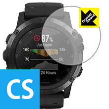 GARMIN fenix 5X Plus 防気泡・フッ素防汚コート!光沢保護フィルム Crystal Shield 【PDA工房】