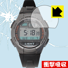 CASIO WSD11AUP-402 特殊素材で衝撃を吸収！保護フィルム 衝撃吸収【光沢】 【PDA工房】