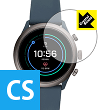 FOSSIL Sport Smartwatch (FTW40シリーズ用) 防気泡・フッ素防汚コート!光沢保護フィルム Crystal Shield 3枚セット 【PDA工房】