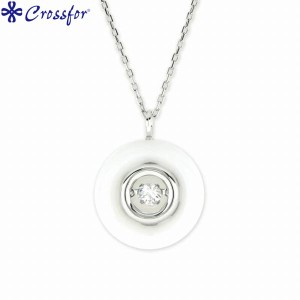 取寄品 Crossfor New York クロスフォー NRD-002WH Moon White ムーンホワイト ペンダント ネックレス レディース アクセサリー ジュエリ