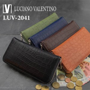 取寄品 本革 LUCIANOVALENTINO 牛革マットクロコ ラウンド  LUV-2041