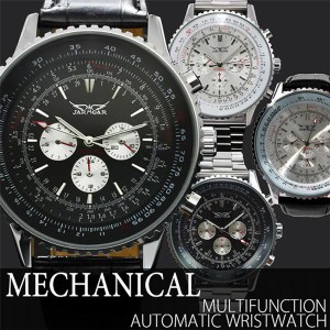 自動巻き腕時計 ATW018 回転ベゼル ビッグケース デイデイト 日付カレンダー 機械式腕時計 メンズ腕時計 送料無料
