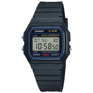 取寄品 正規品 CASIO腕時計 カシオ STANDARD チプカシ デジタル表示 長方形 カレンダー 日常生活防水 F-91W-1J メンズ腕時計