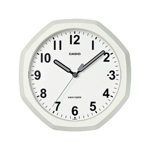 取寄品 正規品 CASIO時計 カシオ 掛け時計 掛時計 IQ-888NJ-7JF アナログ表示 電波時計 レトロカラー 八角形枠 ライト
