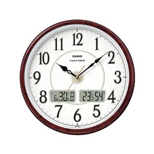 取寄品 正規品 CASIO時計 カシオ 掛け時計 掛時計 ITM-200J-5BJF アナログ表示 液晶日付表示 電波時計