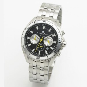 取寄品 正規品 Salvatore Marra 腕時計 サルバトーレマーラ SM19113-SSBK クロノグラフ メタルベルト 防水 メンズ腕時計 送料無料