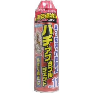 殺虫剤スプレー ハチアブダブルジェット 蜂の巣作り阻止 450ml フマキラー