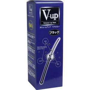 増毛スプレー ボリュームアップ ヘアスプレー ブラック 200g ピレーノ V-up 染毛料