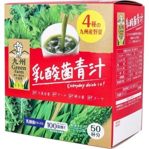 青汁 乳酸菌青汁 九州 Green Farm 4種類の九州産野菜 粉末タイプ 3g×50袋入 香料 着色料不使用