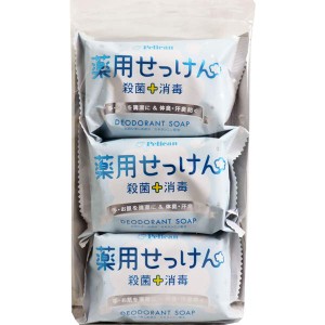 固形石鹸 薬用せっけん デオドラントソープ 85g×3個セット 殺菌 消毒 体臭 汗臭を防ぐ