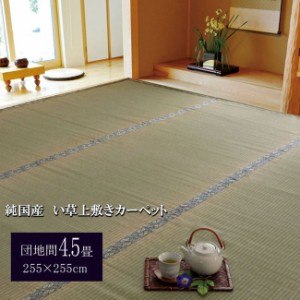 い草カーペット 畳の上敷き 団地間 4.5畳 約255×255cm 畳の上に敷くもの 畳カバー 抗菌 防臭 国産 日本製