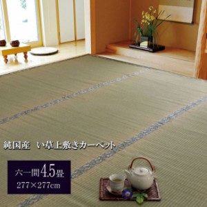 い草カーペット 畳の上敷き 六一間 4.5畳 約277×277cm 畳の上に敷くもの 畳カバー 抗菌 防臭 国産 日本製