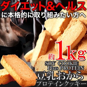 豆乳おからクッキー ソイプロテインplus 1kg プロテインクッキー 焼き菓子