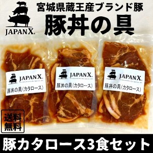 豚丼の具 国産豚 JAPAN X ジャパンエックス 仙臺豚丼 ロース肉 3食分 1袋160g 冷凍便