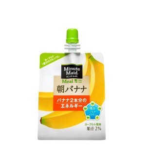 ミニッツメイド 朝バナナ パウチ ゼリー飲料 180g 1ケース 6本入 箱買い ケース まとめ買い コカコーラ製品