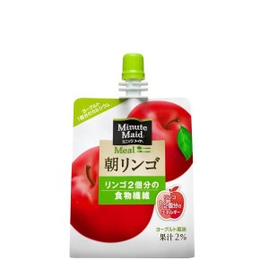 ミニッツメイド 朝リンゴ パウチ ゼリー飲料 180g 24本入 2ケース 48本 箱買い ケース まとめ買い コカコーラ製品