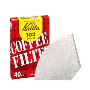 コーヒーフィルター ペーパー カリタ 103 ホワイト（40枚×10個）