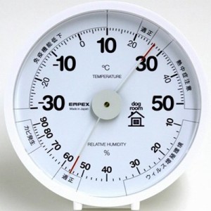 温湿度計 温度計 湿度計 アナログ ペット用 犬用 室内飼育用 置き掛け兼用 日本製