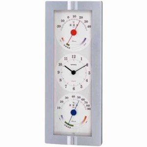 温湿度計 温度計 湿度計 アナログ 壁掛け時計 ウェザータイム