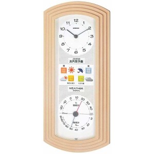 壁掛け時計 天気予報計 アナログ 温度計 湿度計 温湿度計 おしゃれ ウェザーパルEX 日本製