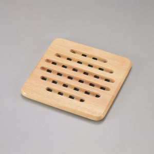 鍋敷き 鍋置き 木製 天然木 シンプル おしゃれ フレア 幅20cm 正方形 角型