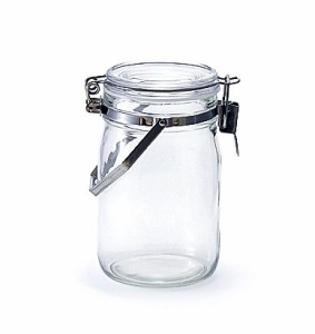 保存瓶 取手付き密封ビン ガラス瓶 保存容器 果実酒 梅酒びん 1L×12個セット