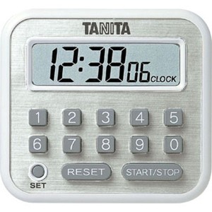 タイマー デジタルタイマー 長時間 タニタ 最大100時間計測 マグネット スタンド式 ホワイト【メール便 送料無料】