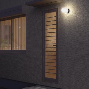 玄関灯 LED照明器具 壁面 天井 傾斜面対応 エクステリアライト 防雨型 白熱灯60W相当 電球色