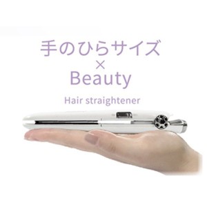 ヘアアイロン ミニサイズ 小型 ポータブル 国内 海外対応 USB給電式 耐熱ポーチ付き