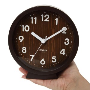 置き時計 卓上時計 置き掛け両用 おしゃれ インテリアクロック 木目調デザイン