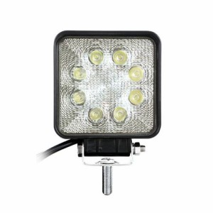 LEDワークライト 8灯 作業灯 電動フォークリフト対応 防塵防水 IP67 角度調整ステー付き