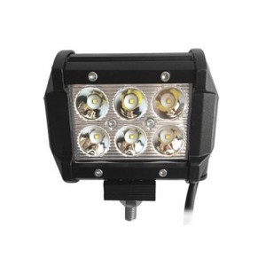 LEDワークライト 6灯 白色LED 作業灯 電動フォークリフト非対応 防塵防水 IP67 角度調整ステー付き
