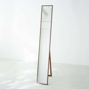 スタンドミラー 全身鏡 姿見 高級 木製フレーム ツガ材 無垢材 細枠 フラット 幅22×高さ153cm 日本製
