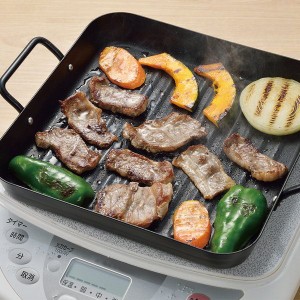 鉄板プレート 焼肉 波型プレート 25cm グリル ガスコンロ IH調理器対応 鉄製 調理器具